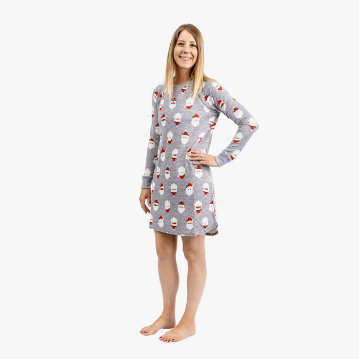 Women’s Sleepshirt - Gray Santa