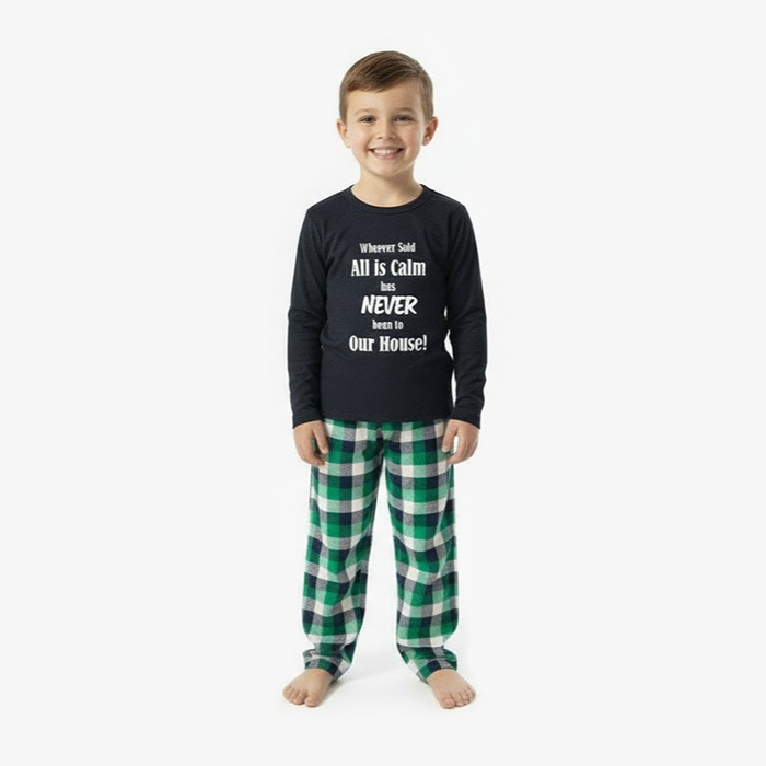Kids Everyday PJ Set - Calm/Indigo Plaid